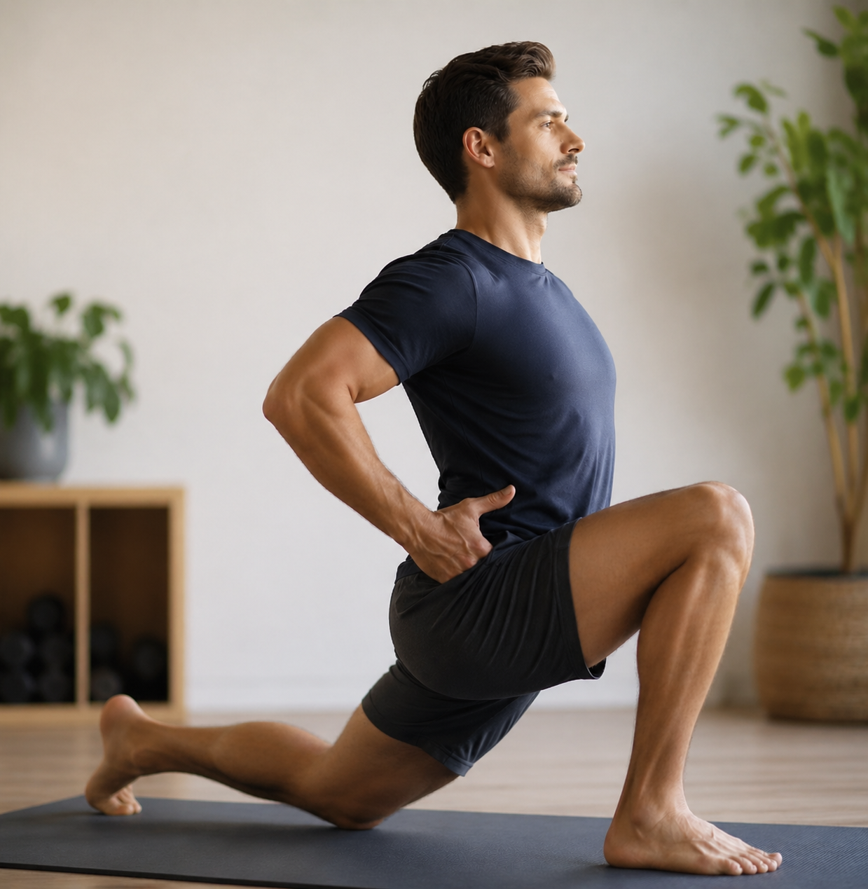 Man training